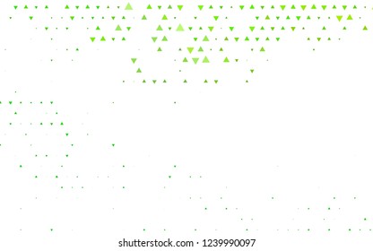 Light Green vector template with crystals, triangles. Modern abstract illustration with colorful triangles. Pattern can be used for websites.