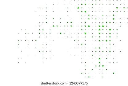 Light Green vector template with crystals, triangles. Decorative design in abstract style with triangles. Pattern for commercials.