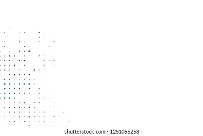 Light Green vector template with crystals, triangles. Triangles on abstract background with colorful gradient. Pattern can be used for websites.