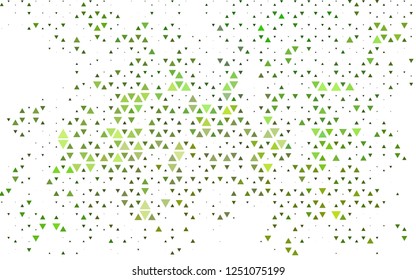 Light Green vector template with crystals, triangles. Decorative design in abstract style with triangles. Smart design for your business advert.