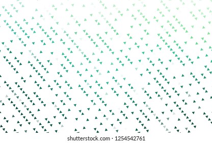 Light Green vector template with crystals, triangles. Triangles on abstract background with colorful gradient. Best design for your ad, poster, banner.