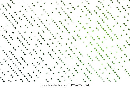 Light Green vector template with crystals, triangles. Triangles on abstract background with colorful gradient. Pattern for commercials.