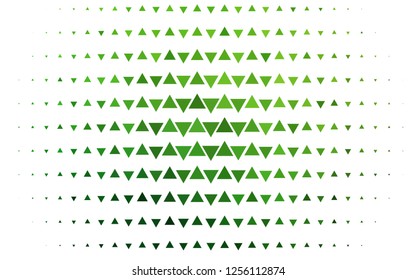 Light Green vector template with crystals, triangles. Glitter abstract illustration with triangular shapes. Smart design for your business advert.
