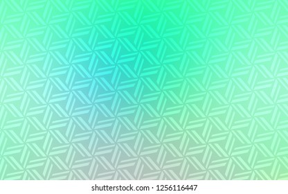 Light Green vector template with crystals, triangles. Abstract gradient illustration with triangles. Pattern for commercials.