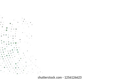 Light Green vector template with crystals, triangles. Beautiful illustration with triangles in nature style. Pattern for commercials.