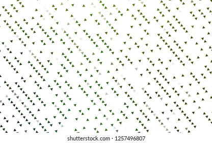 Light Green vector template with crystals, triangles. Glitter abstract illustration with triangular shapes. Best design for your ad, poster, banner.