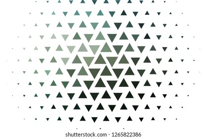 Light Green vector template with crystals, triangles. Decorative design in abstract style with triangles. Smart design for your business advert.