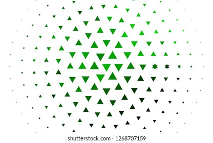 Light Green vector template with crystals, triangles. Modern abstract illustration with colorful triangles. Pattern for busines ad, booklets, leaflets