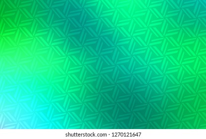 Light Green vector template with crystals, triangles. Abstract gradient illustration with triangles. Pattern for commercials.