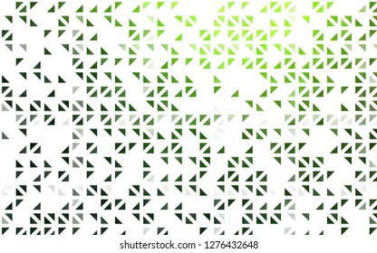 Light Green vector template with crystals, triangles. Triangles on abstract background with colorful gradient. Smart design for your business advert.