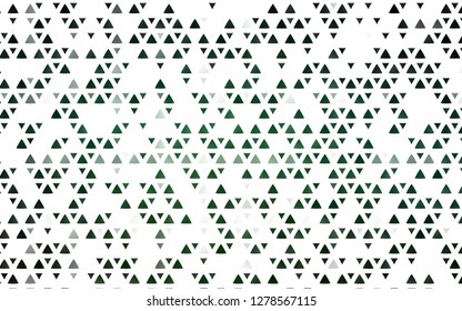Light Green vector template with crystals, triangles. Decorative design in abstract style with triangles. Template for wallpapers.
