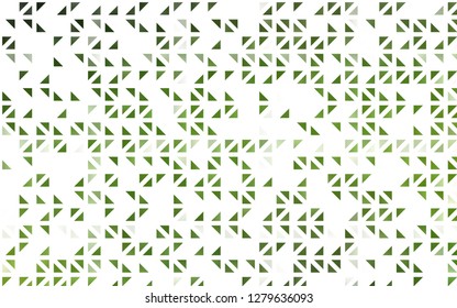 Light Green vector template with crystals, triangles. Glitter abstract illustration with triangular shapes. Best design for your ad, poster, banner.