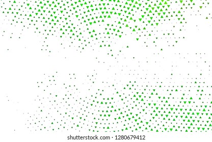 Light Green vector template with crystals, triangles. Decorative design in abstract style with triangles. Pattern can be used for websites.