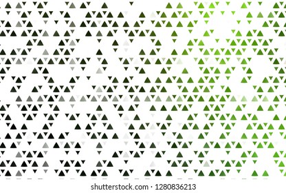 Light Green vector template with crystals, triangles. Triangles on abstract background with colorful gradient. Modern template for your landing page.