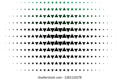 Light Green vector template with crystals, triangles. Glitter abstract illustration with triangular shapes. Pattern for commercials.
