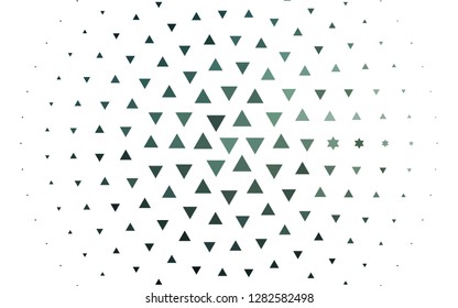 Light Green vector template with crystals, triangles. Illustration with set of colorful triangles. Template for wallpapers.