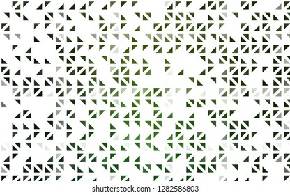 Light Green vector template with crystals, triangles. Decorative design in abstract style with triangles. Modern template for your landing page.