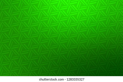 Light Green vector template with crystals, triangles. Decorative design in abstract style with triangles. Best design for your ad, poster, banner.
