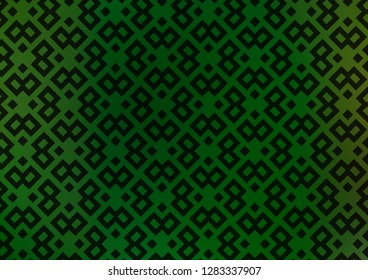 Light Green vector template with crystals, rectangles. Decorative design in abstract style with rectangles. Best design for your ad, poster, banner.