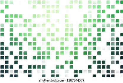 Light Green vector template with crystals, rectangles. Beautiful illustration with rectangles and squares. Pattern can be used for websites.