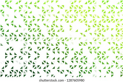 Light Green vector template with crystals, triangles. Decorative design in abstract style with triangles. Smart design for your business advert.