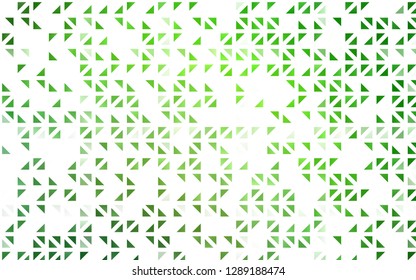 Light Green vector template with crystals, triangles. Decorative design in abstract style with triangles. Smart design for your business advert.