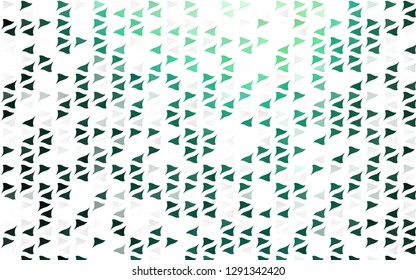 Light Green vector template with crystals, triangles. Modern abstract illustration with colorful triangles. Template for wallpapers.