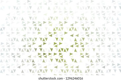 Light Green vector template with crystals, triangles. Abstract gradient illustration with triangles. Template for wallpapers.