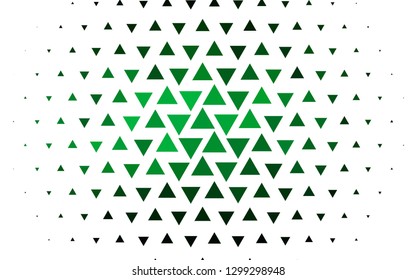 Light Green vector template with crystals, triangles. Illustration with set of colorful triangles. Pattern can be used for websites.