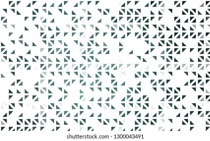 Light Green vector template with crystals, triangles. Triangles on abstract background with colorful gradient. Pattern for commercials.