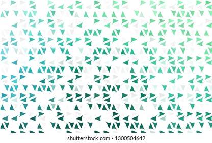 Light Green vector template with crystals, triangles. Decorative design in abstract style with triangles. Pattern can be used for websites.
