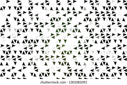 Light Green vector template with crystals, triangles. Beautiful illustration with triangles in nature style. Smart design for your business advert.