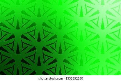 Light Green vector template with crystals, triangles. Triangles on abstract background with colorful gradient. Pattern for booklets, leaflets