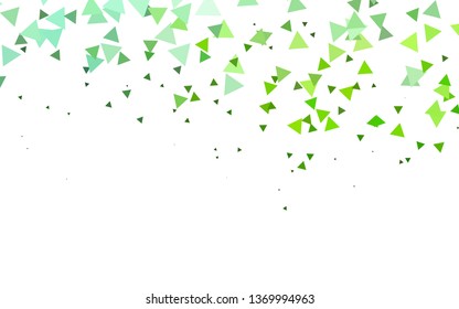 Light Green vector template with crystals, triangles. Abstract gradient illustration with triangles. Template for wallpapers.