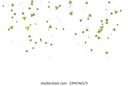 Light Green vector template with crystals, triangles. Decorative design in abstract style with triangles. Template for wallpapers.