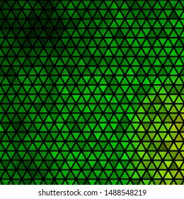 Light Green vector template with crystals, triangles. Illustration with set of colorful triangles. Pattern for websites.