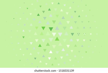 Light Green vector template with crystals, triangles. Modern abstract illustration with colorful triangles. Smart design for your business advert.