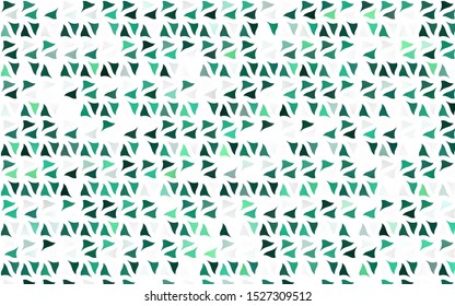 Light Green vector template with crystals, triangles. Triangles on abstract background with colorful gradient. Pattern can be used for websites.