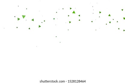 Light Green vector template with crystals, triangles. Illustration with set of colorful triangles. Pattern for commercials.