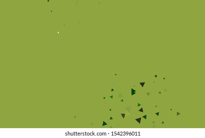 Light Green vector template with crystals, triangles. Decorative design in abstract style with triangles. Template for wallpapers.
