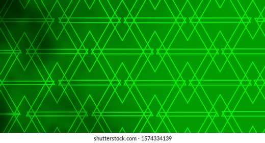 Light Green vector template with crystals, triangles. Abstract gradient illustration with triangles. Template for landing pages.