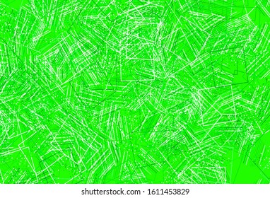 Light Green vector template with crystals, circles, squares. Abstract illustration with colorful dots, lines, cubes. Best design for poster, banner.