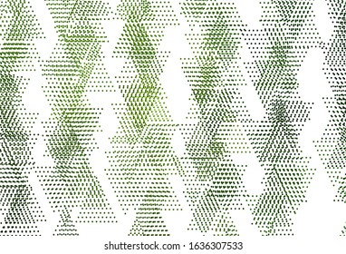 Light Green vector template with crystals, circles. Decorative design in abstract style with lines, dots. Pattern for booklets, leaflets