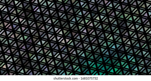 Plantilla vectorial verde claro con cristales, triángulos. Ilustración de degradado abstracta con triángulos. Plan para folletos y folletos