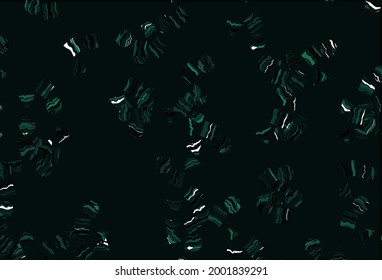 Light Green vector template with crystals, circles, squares. Decorative design in abstract style with lines, dots, cubes. Pattern for commercials.