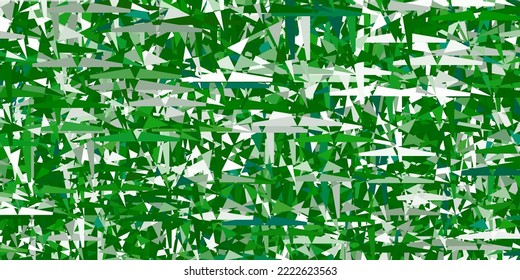 Light Green vector template with crystals, triangles. Beautiful illustration with triangles in nature style. Background for a cell phone.