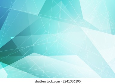 Light Green vector template with crystals, triangles. Decorative design in abstract style with triangles. Best smart design for your business.