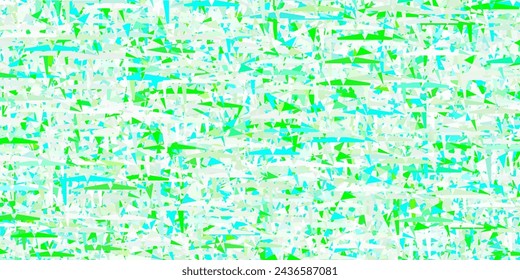 Plantilla de vector verde claro con cristales, triángulos. Triángulos sobre fondo abstracto con degradado colorido. Diseño elegante para fondos de pantalla.