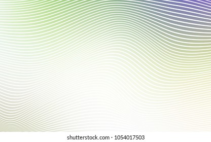 Light Green vector template with curved lines. Colorful abstract illustration with gradient lines. Pattern for your business design.