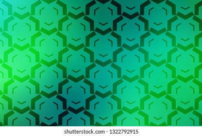 Light Green vector template with curved lines. A sample with colorful lines, shapes. Brand new design for your ads, poster, banner.